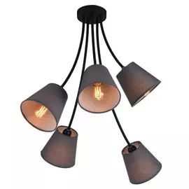 люстра потолочная hiper wendy h059-5 е27 5x60вт ip 20 коричневый