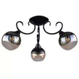 люстра потолочная россвет амфибия рс21095 bk/3c е27 3x60вт ip 20