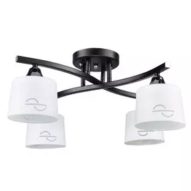 Люстра потолочная РОССвет Домино РС20926 BK+CR/4C E27 4x60Вт IP 20