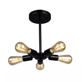 Люстра потолочная РОССвет Эридан РС20858 BK/5C Е27 5x60W
