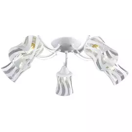 люстра потолочная россвет кечак рс21092 wt/5c e27 5x60вт ip 20