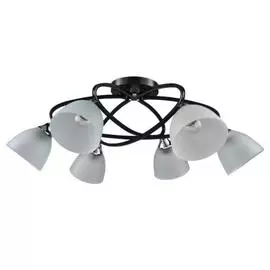 люстра потолочная россвет контраданс рс20954 bk+cr/6c е27 6x60вт ip 20