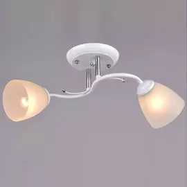 люстра потолочная россвет лютня рс20657 wt+cr/2c е27 2x60вт ip20