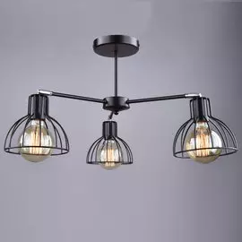 люстра потолочная россвет нубия рс21077 bk+cr/3c е27 3x60вт