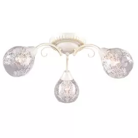 Люстра потолочная РОССвет Полька РС20990 WT+FG/3C Е27 3x60Вт IP 20