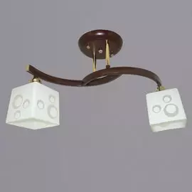 люстра потолочная россвет рс20175 brn+fg/2c е27 2x60вт