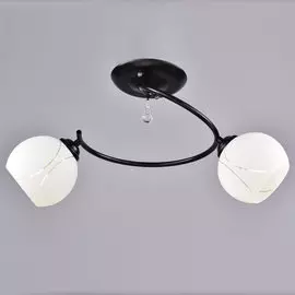 люстра потолочная россвет рс20968 bk+cr/2c е27 2x60вт