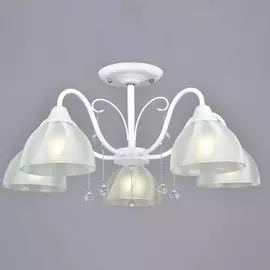 Люстра потолочная РОССвет Симфония РС20896 WT+CR/5C Е27 5x60Вт IP20