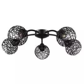 люстра потолочная россвет вселенная рс20721 bk+cr/5c е27 5x60вт ip 20