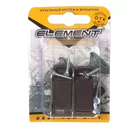 магнитная защелка 46х15 коричн (2 шт)"element"