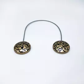 магнитные клипсы d45 с тросом 30 см золото