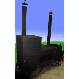 Мангал комбинированный /коптильня/мангал/печь под казан 1,7*0,6*2,3