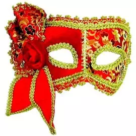 Маска карнавальная из ПВХ и ткани 20038