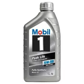 масло моторное 5w50 1л синтетическое peak life mobil 1