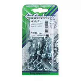 Мет.дюбель д/пустотел.констр. с полукол. 4х12/32 (6 шт)