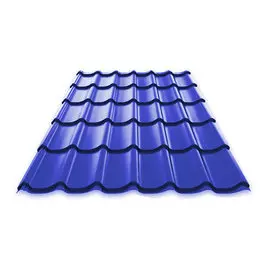 Металлочерепица 0,45 Полиэстер RAL 5002 /6,25м/