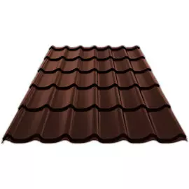 Металлочерепица 0,45 Полиэстер RAL 8017 3,5м