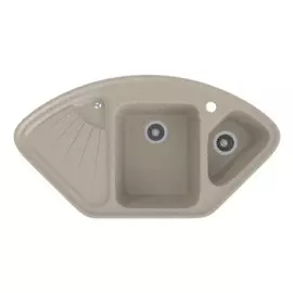 мойка кухонная из искуственного мрамора gamma 103х56 песочный gs-16-02