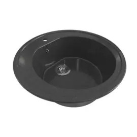 мойка кухонная из искуственного мрамора gamma 50,5 черный gs-2-08