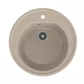 мойка кухонная из искуственного мрамора gamma 50,5 песочный gs-2-02