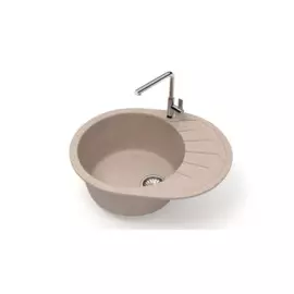 мойка кухонная из искуственного мрамора glanz 57,5х44 песочный j-010-34