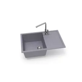 мойка кухонная из искуственного мрамора glanz 75х50,5 серая j-161-35