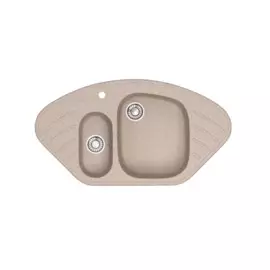 мойка кухонная из искуственного мрамора glanz 94,5х50 песочный j-023-34