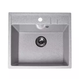 мойка кухонная из искуственного мрамора granalliance 55,5х49,5 ga-21m (310 серый)
