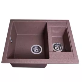 мойка кухонная из искуственного мрамора granalliance 59,5х48,5 ga-52 (307 терракот)