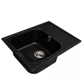 мойка кухонная из искуственного мрамора granalliance 64х49 ga-23 (308 черный)