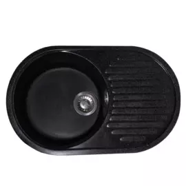 мойка кухонная из искуственного мрамора granalliance 72х45,5 ga-30 (308 черный)