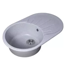 мойка кухонная из искуственного мрамора granalliance 74х46 ga-32 (310 серый)