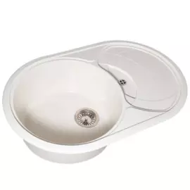 мойка кухонная из искуственного мрамора granalliance 77,4х50 ga-31 (331 белый)