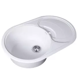 мойка кухонная из искуственного мрамора granalliance 77,4х50 ga-31 (341 молочный)