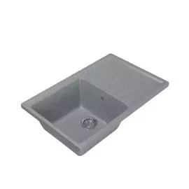 мойка кухонная mixline ml-gm19 49,5*75см квадратная с крылом темно-серая