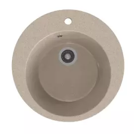 мойка кухонная мраморная gamma 49,5х49,5 бежевая gs-20-02