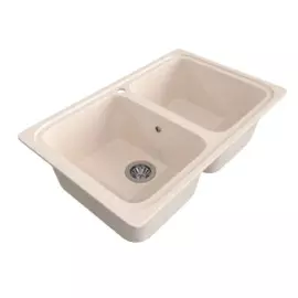 мойка кухонная мраморная gamma 78х49,5 бежевый gs-12-28