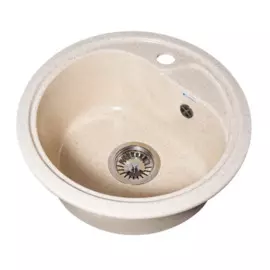 мойка кухонная мраморная granalliance 44х44 бежевый ga-13-328