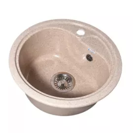 мойка кухонная мраморная granalliance 44х44 песочный ga-13-302