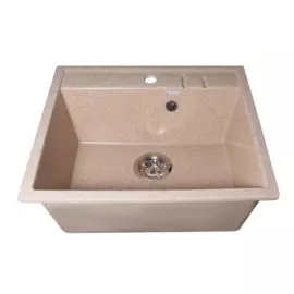 мойка кухонная мраморная granalliance 55,5х49,5 песочный ga-21m-302
