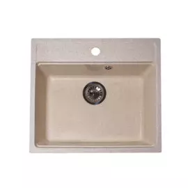 мойка кухонная мраморная granalliance 55х49,2 бежевый ga-21-328