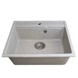 мойка кухонная мраморная granalliance 55х49,2 серый ga-21-310