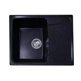 мойка кухонная мраморная granalliance 58х47 черный ga-22-308