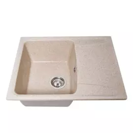 мойка кухонная мраморная granalliance 58х47 песочный ga-22-302