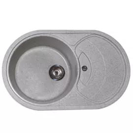 мойка кухонная мраморная granalliance 77,4х50 серый ga-31-310