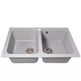 мойка кухонная мраморная granalliance 78,5х50 серый ga-53-310