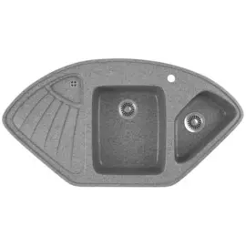 мойка кухонная мраморная greenstone 104x57 grs-14k-309 темно-серый