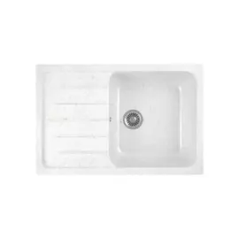 мойка кухонная мраморная greenstone 75x49 grs-76-331 белый