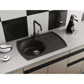 мойка кухонная мраморная greenstone 77x50 grs-23-309 темно-серый
