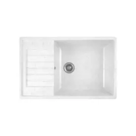 мойка кухонная мраморная greenstone 78x50 grs-78l-331 белый